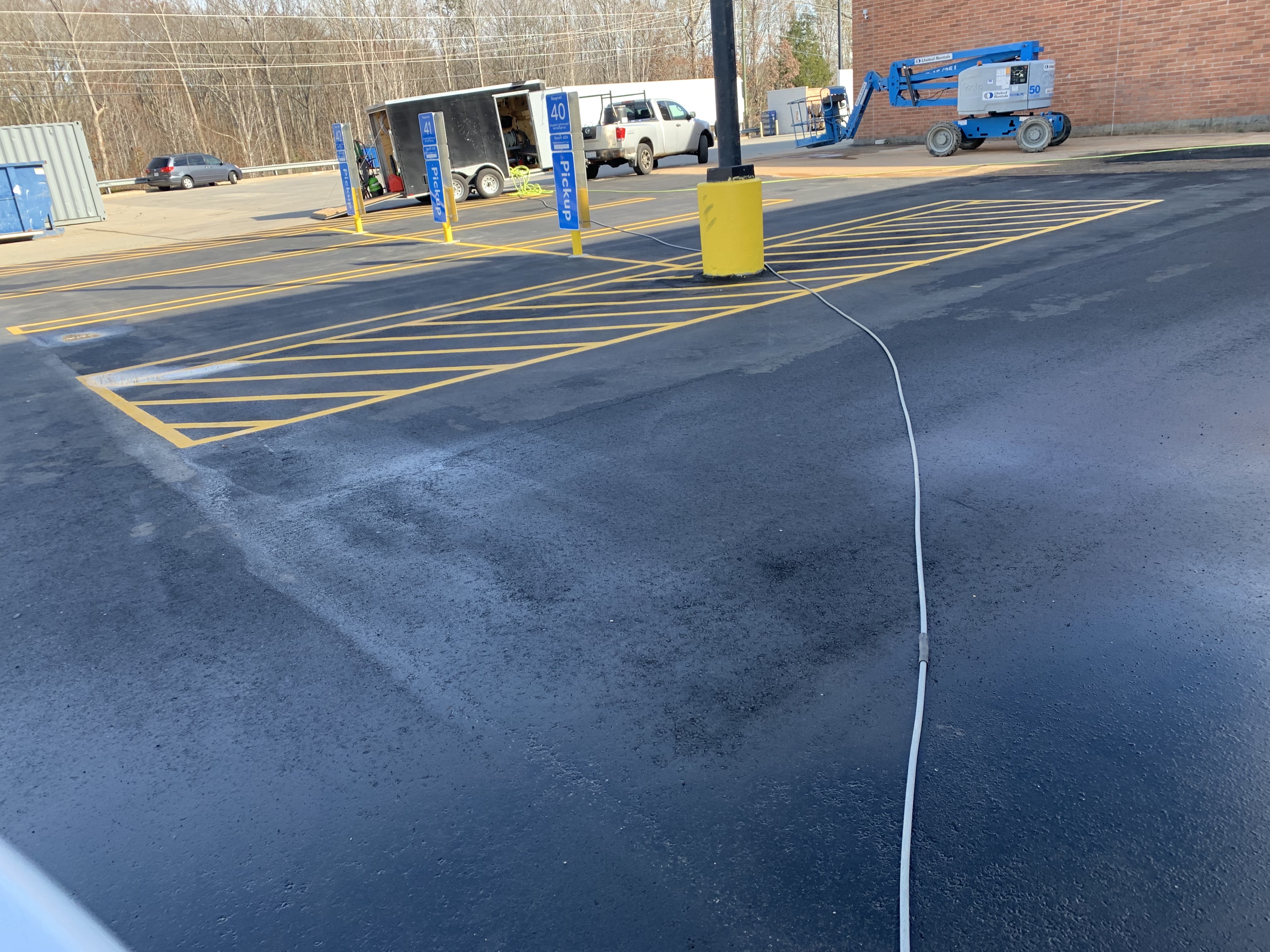 Walmart Parking Lot Cleaning in Huntersville, NC